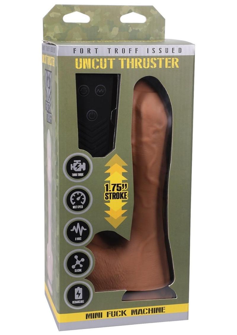 Fort Troff's Uncut Thruster Rechargeable Silicone Mini Machine - Caramel