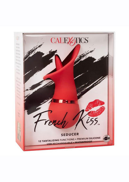 French Kiss Seducer Rechargeable Silicone Clitoral Stimulator - Red