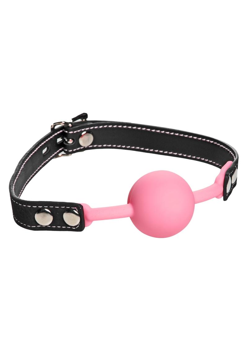 Frisky Glow Gag Glow In The Dark Silicone Ball Gag - Glow In The Dark/Pink