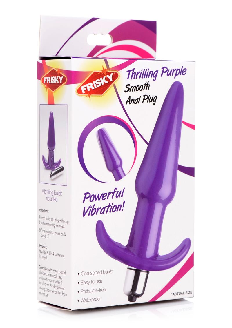 Frisky Thrilling Purple Smooth Anal Plug - Purple