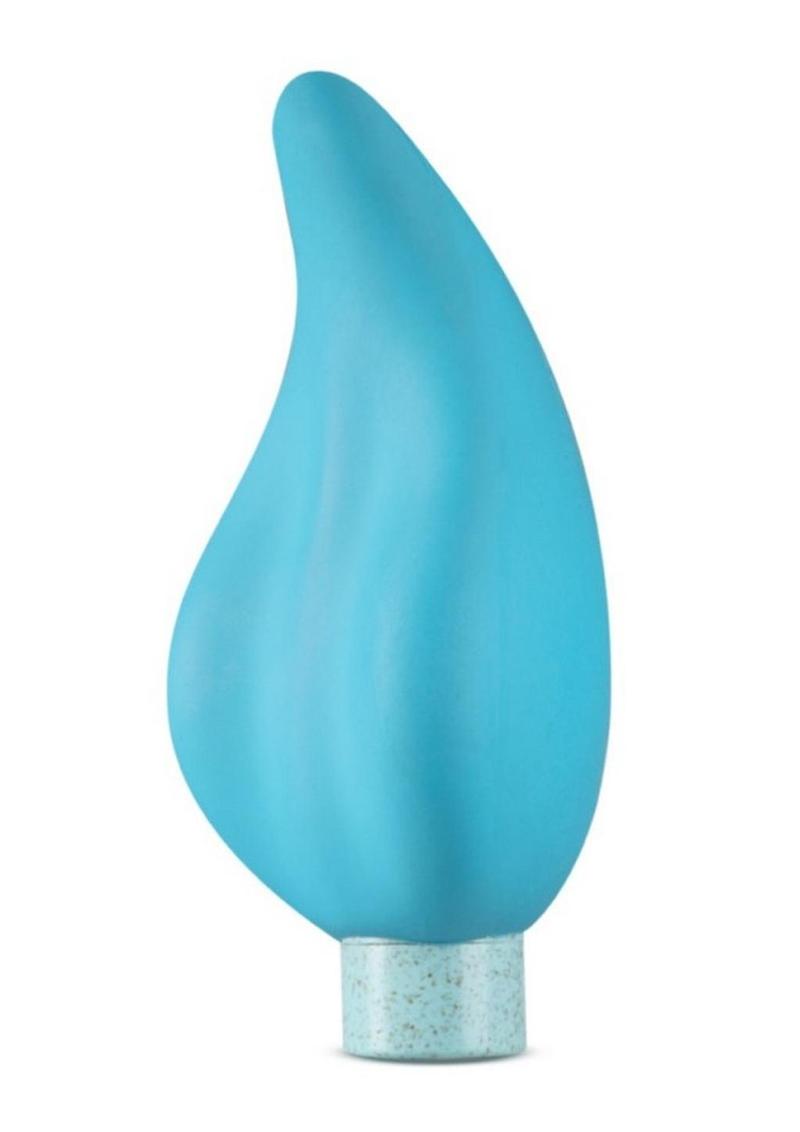 Gaia Eco Caress Rechargeable Plant Based Vibrator - Aqua/Blue