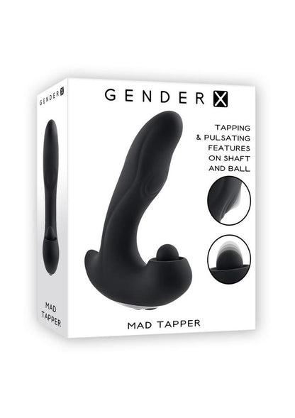 Gender X Mad Tapper Rechargeable Silicone Vibrator - Black