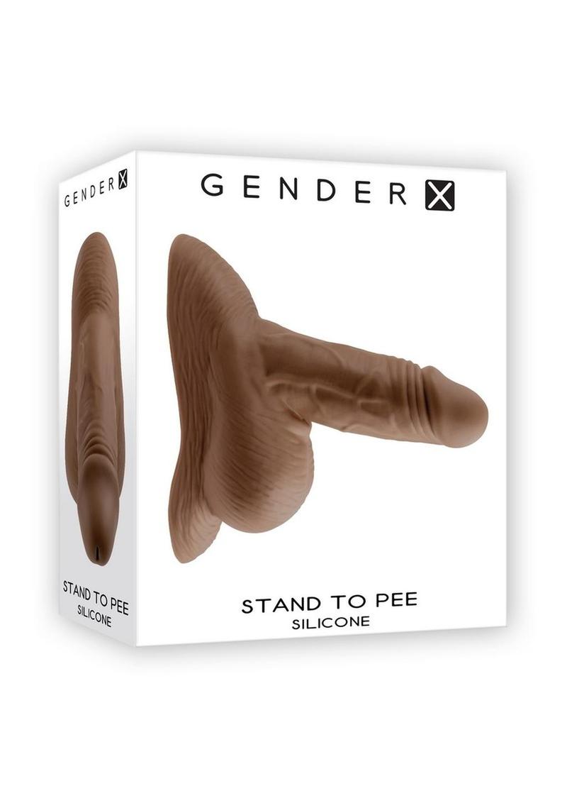 Gender X Silicone Realistic Stand to Pee Funnel - Chocolate