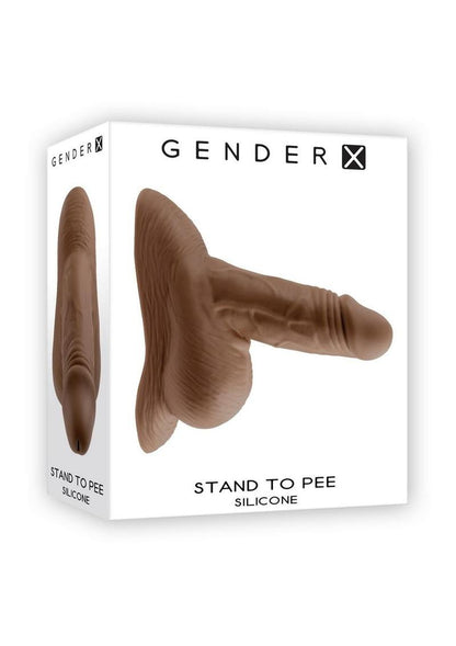 Gender X Silicone Realistic Stand to Pee Funnel - Chocolate