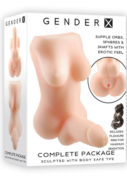 Gender X The Complete Package Full Body Textured Stroker - Vanilla