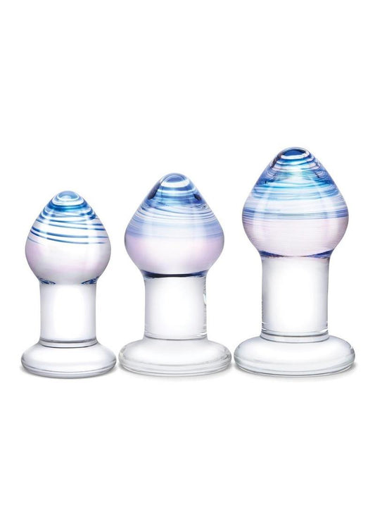 Glas Amethyst Rain Anal Training Kit - Clear - 3 Piece