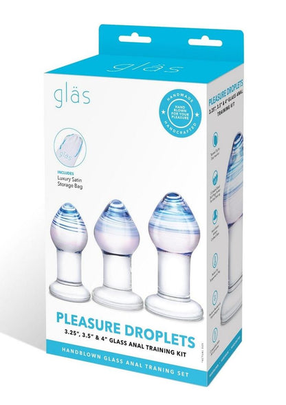 Glas Amethyst Rain Anal Training Kit - Clear - 3 Piece