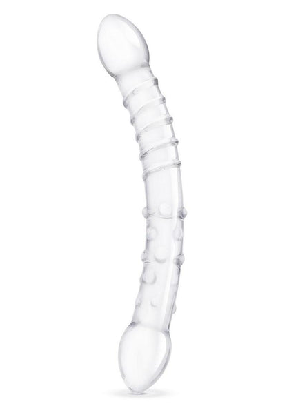 Glas Girthy Double Trouble Glass Dildo - Clear - 12in