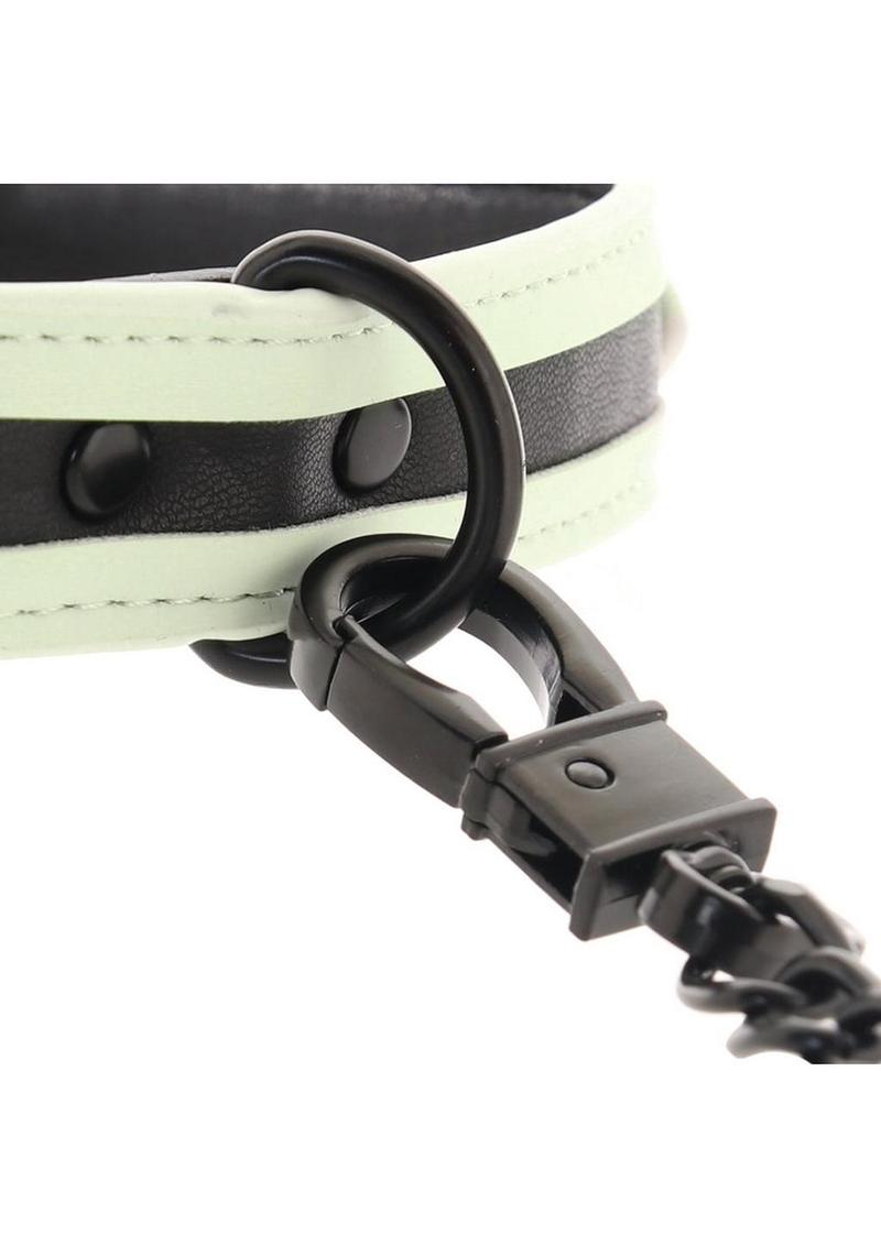 Glo Bondage Glow In The Dark Collar and Leash