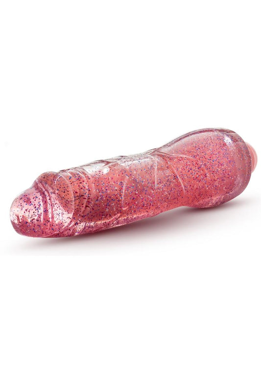 Glow Dicks Molly Glitter Vibrator - Glow In The Dark/Pink