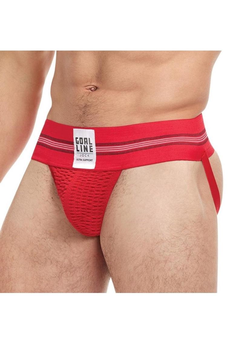 Goal Line Class Jockstrap - Red - Medium/Small