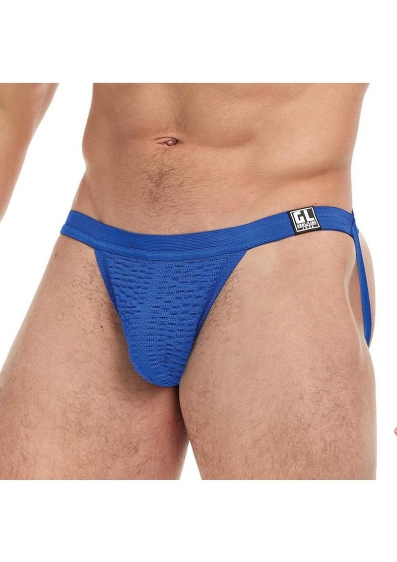 Goal Line Low Rise Jockstrap - Blue - Large/XLarge