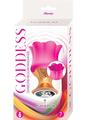 Goddess Diamond Bloom Rechargeable Silicone Massager - Fushcia