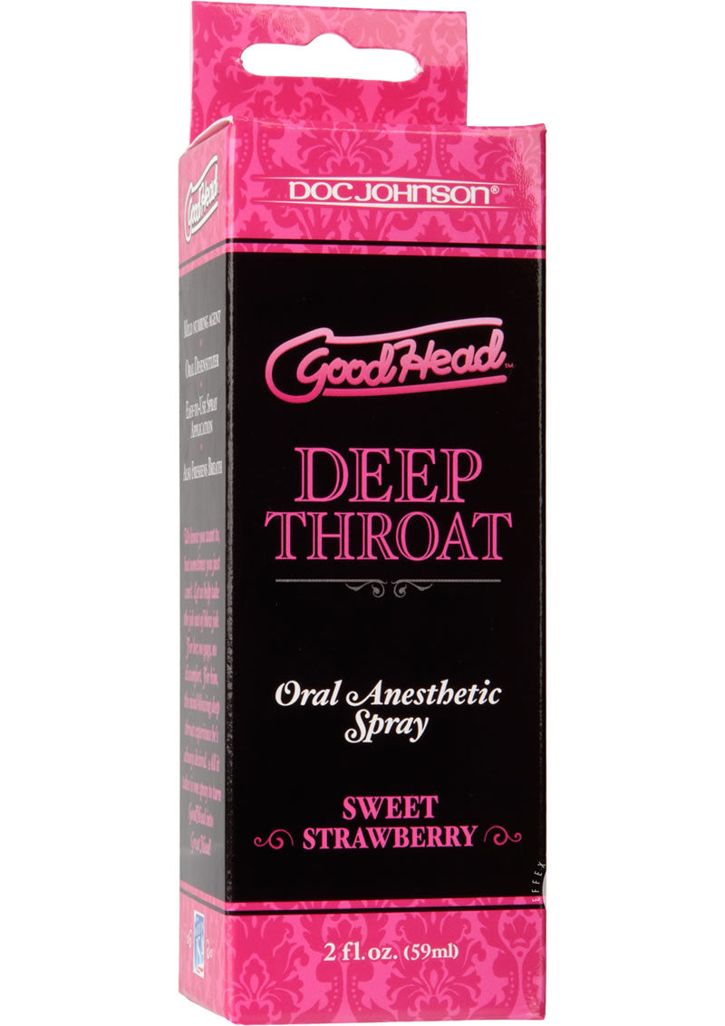 Goodhead Deep Throat Oral Anesthetic Spray Sweet Strawberry - 2oz