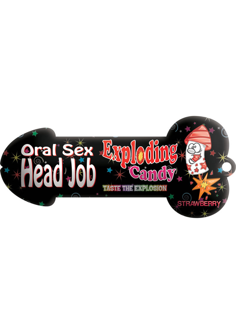 Head Job Oral Sex Exploding Candy Strawberry - 2.12 Ounce