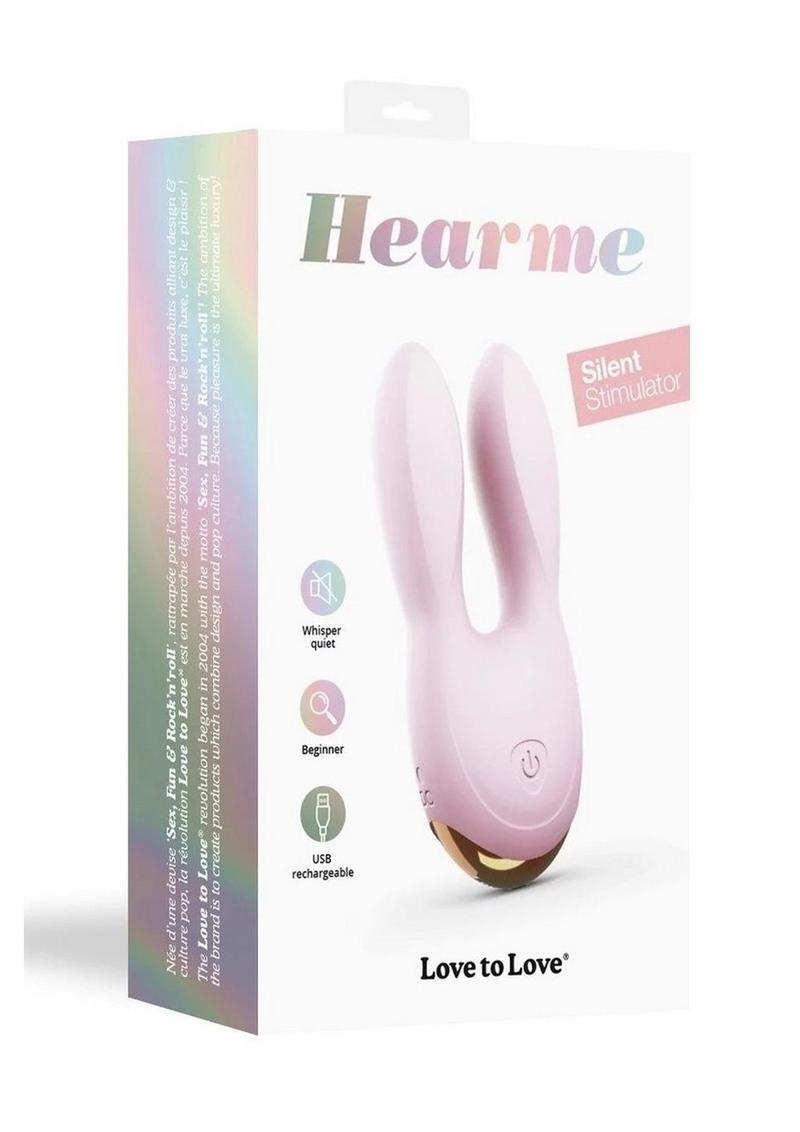 Hear Me Baby Rechargeable Silicone Clitoral Stimulator - Baby Pink/Pink