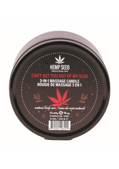 Hemp Seed 3-In-1 Holiday Candle Can't Get You Out Of My Sled 6oz / 170g