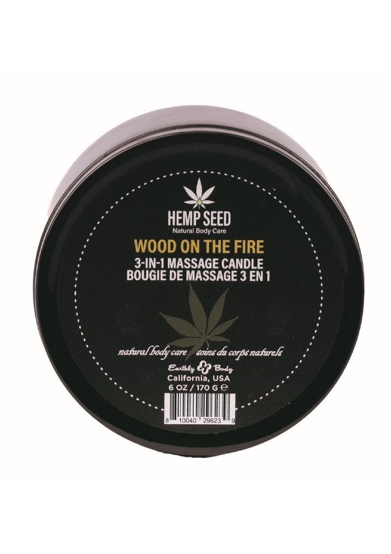 Hemp Seed 3-In-1 Holiday Candle Wood On The Fire 6oz / 170g