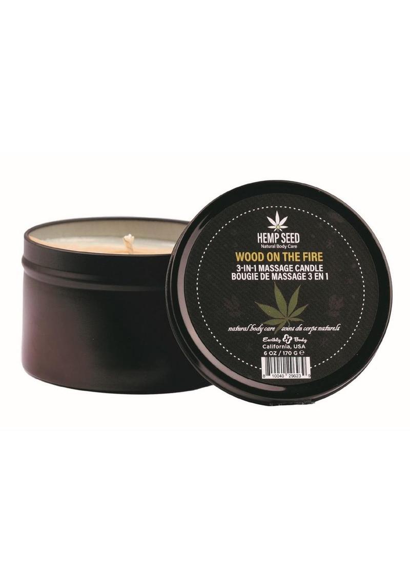 Hemp Seed 3-In-1 Holiday Candle Wood On The Fire 6oz / 170g