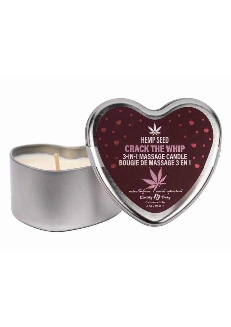 Hemp Seed 3-In-1 Valentines 2025 Massage Candle Crack The Whip - 4.7oz