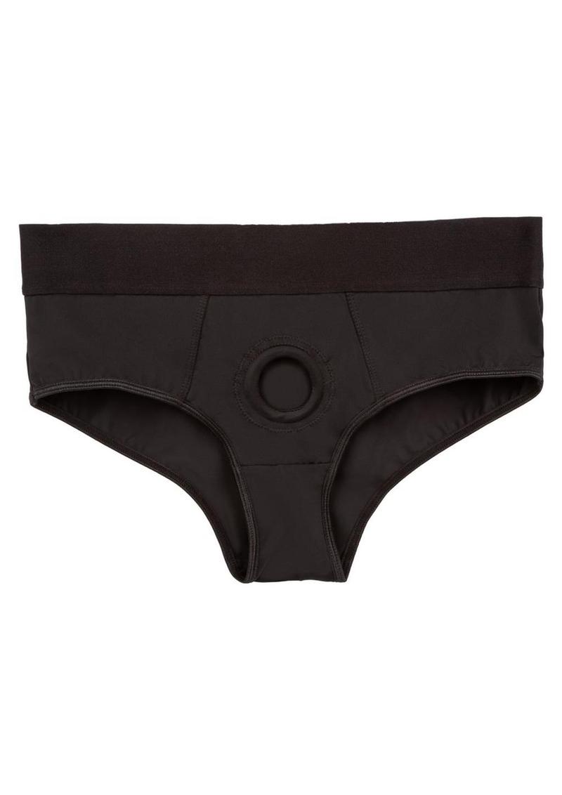 Her Royal Harness Backless Brief - Black - Large/XLarge