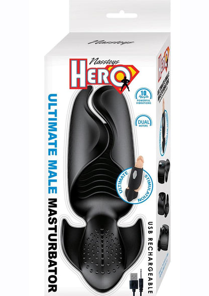 Hero Ultimate Rechargeable Silicone Masturbator - Black