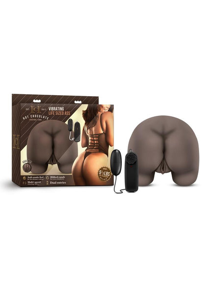 Hot Chocolate Luscious Tiana Vibrating Life Sized Masturbator - Butt - Brown/Chocolate