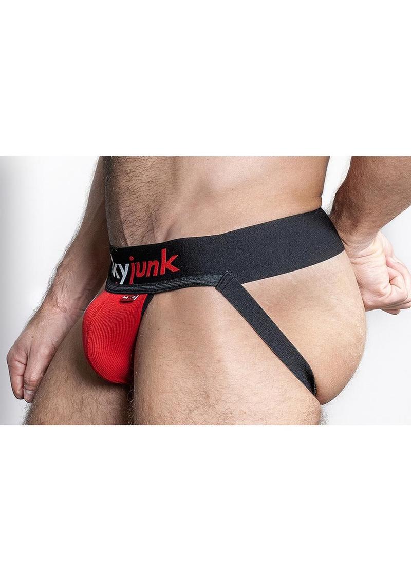 Hunker Comfy Pouch Slider-Strap Jock - Red Hot