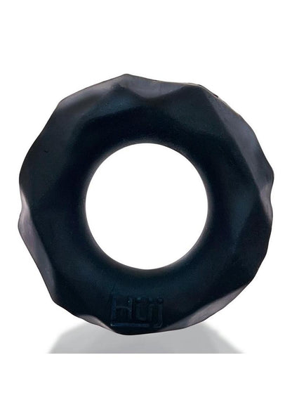 Hunkyjunk Fractal Tactile Cockring - Black/Tar Ice Black