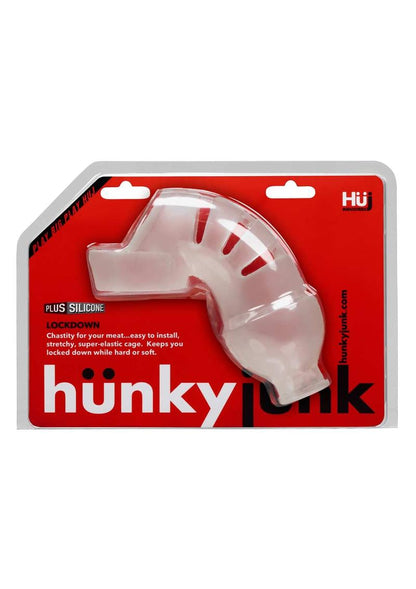 Hunkyjunk Lockdown Silicone Chastity Cage - Clear