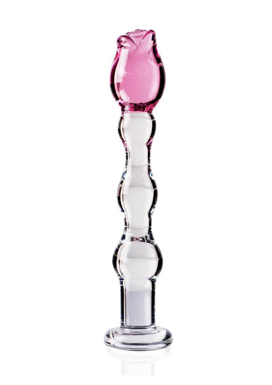 Icicles No. 12 Beaded Flower Glass Dildo