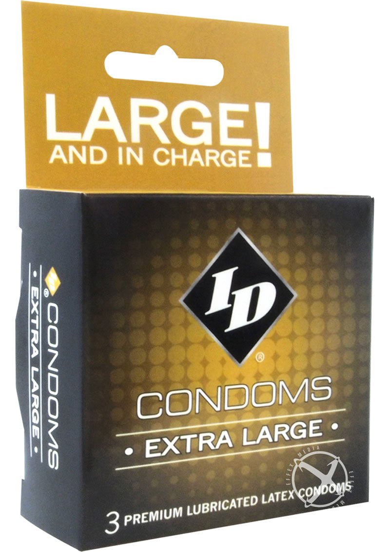 Id Extra Large Condom - 3 Pack