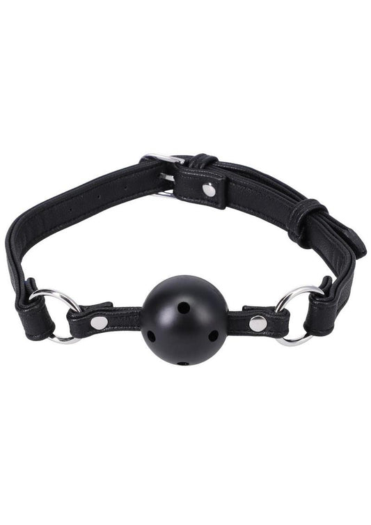 In A Bag Vegan Leather Ball Gag - Black