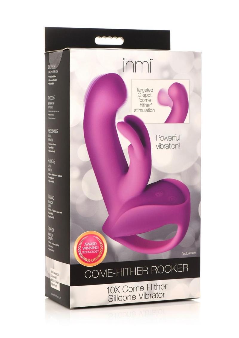 Inmi Come Hither Rocker Rechargeable Silicone Vibrator - Purple