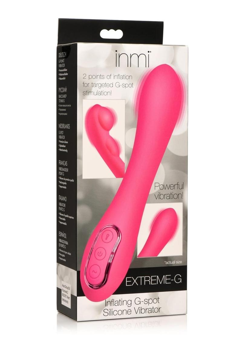 Inmi Extreme-G Inflating G-Spot Rechargeable Silicone Vibrator - Pink