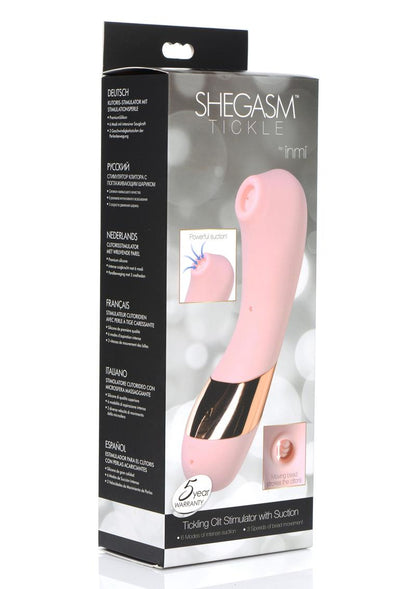 Inmi Shegasm Tickle Tickling Stimulator with Suction - Pink