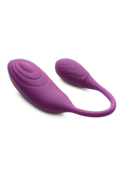 Inmi Slim Pulse Rechargeable Silicone 7x Pulsing Clit Stimulator and Vibrating Egg - Purple