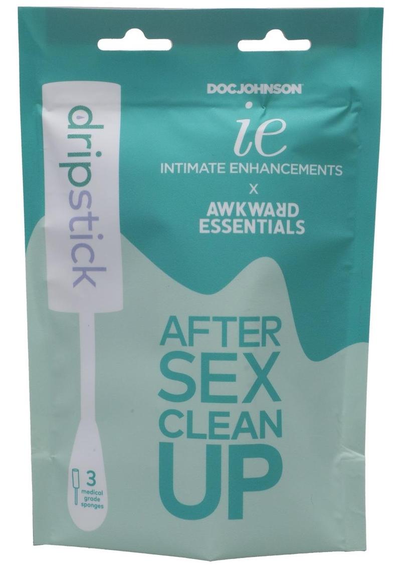 Intimate Enhancements Awkward Essentials Dripsticks After Sex Clean Up - 3 Per Pack/Bag