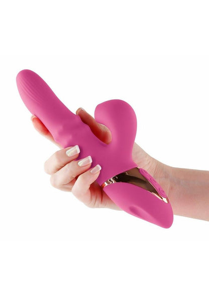 Inya Enamour Rechargeable Silicone Rabbit Vibrator with Air Pulse Clitoral Stimulator