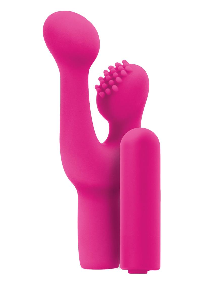 Inya Finger Fun Silicone Rechargeable Vibrating Clitoral Stimulator - Pink