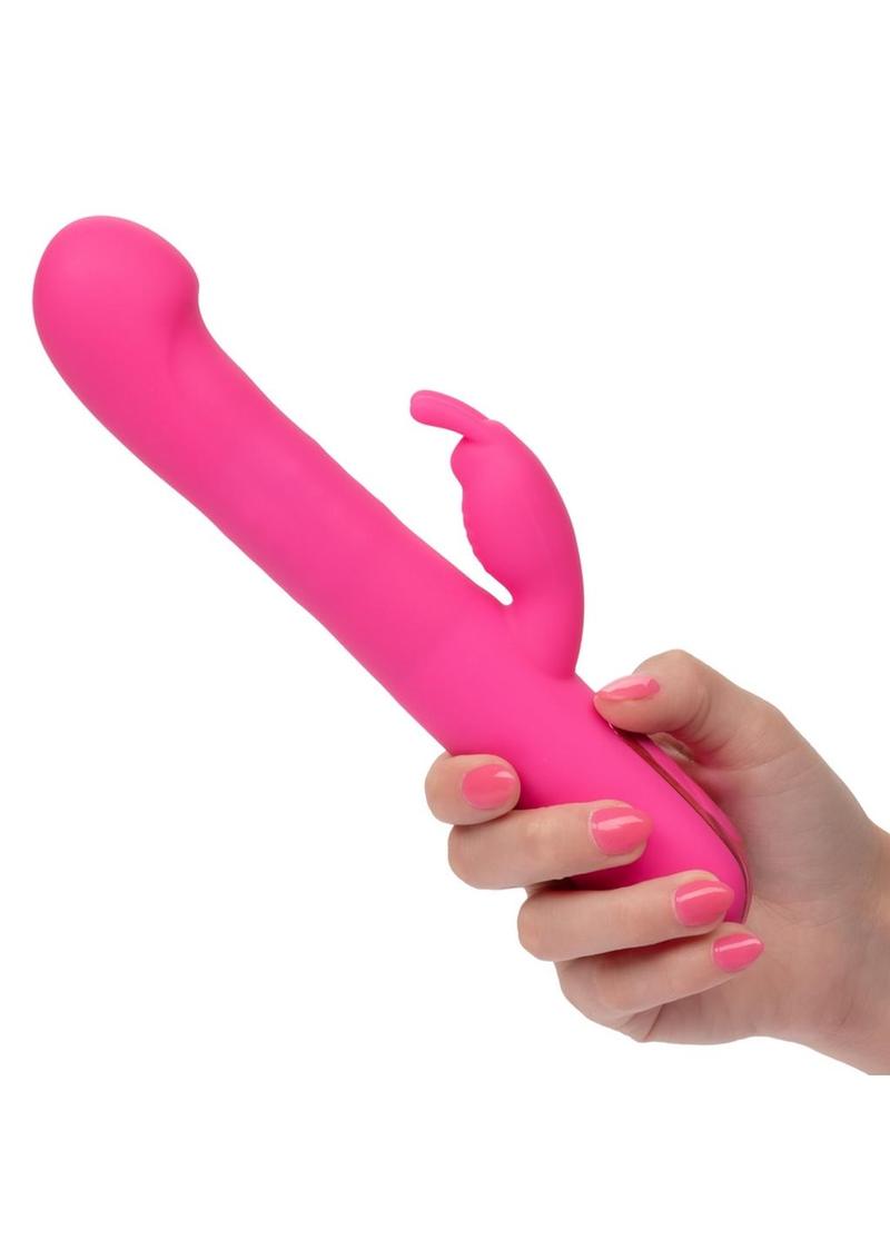 Jack Rabbit Elite Beaded G Rabbit Silicone Rechargeable Vibrator with Clitoral Stimulator