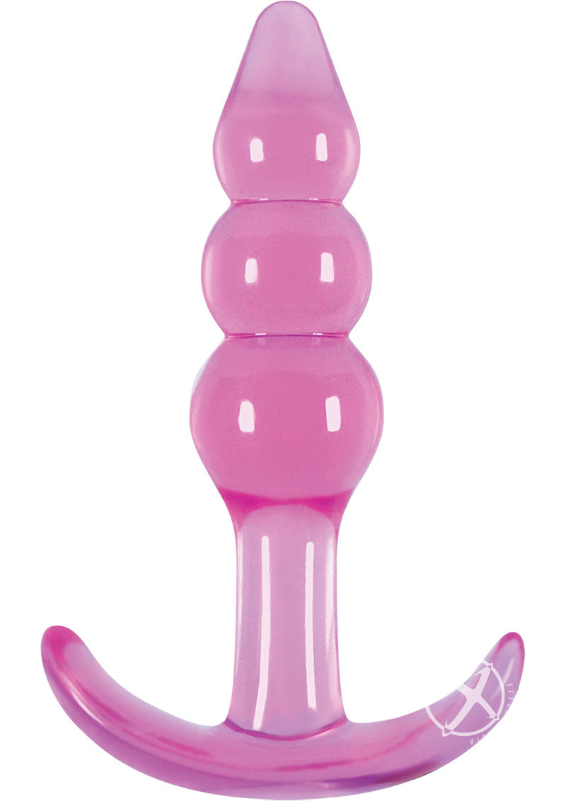 Jelly Rancher Ripple T Plug Butt Plug - Pink