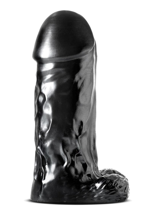 Jet Destroyer Dildo with Balls 10in - Carbon Metallic - Black