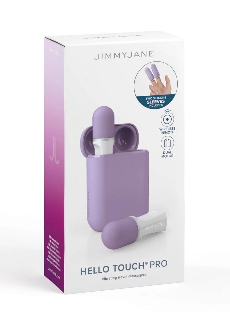 Jimmyjane Hello Touch Pro Rechargeable Finger Massagers with Remote - Lavender/Purple/White