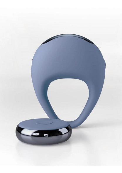 Jimmyjane Kore Rechargeable Silicone Cock Ring with Remote - Blue