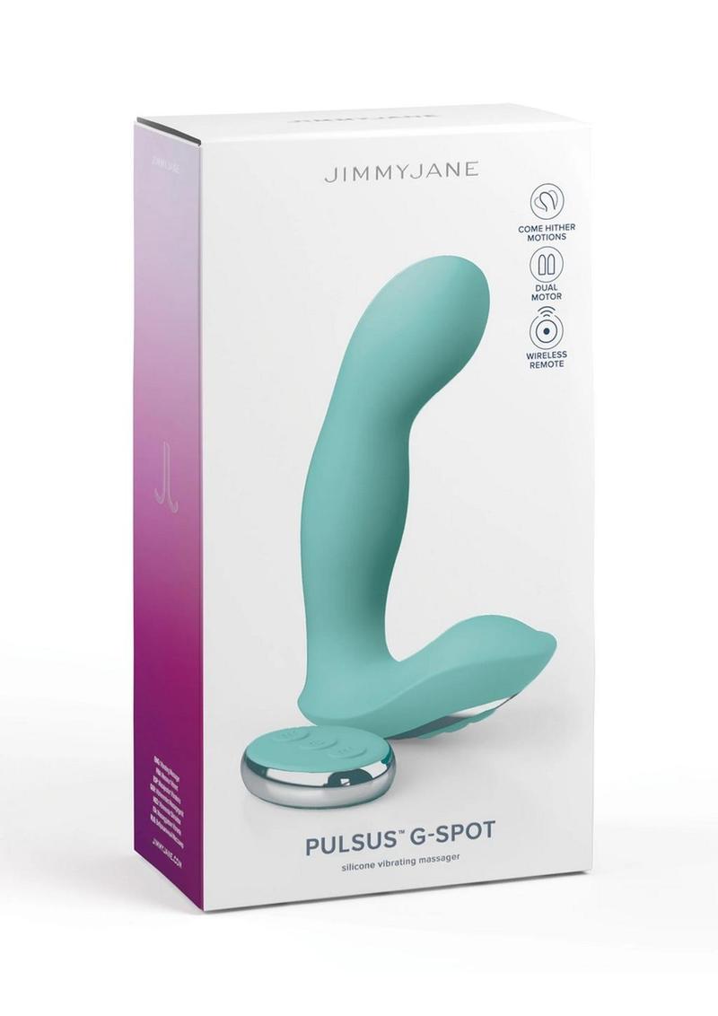 Jimmyjane Pulsus G-Spot Rechargeable Silicone Dual Stimulator with Remote - Teal