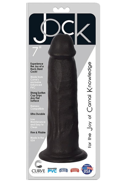 Jock Realistic Dildo - Black - 7in