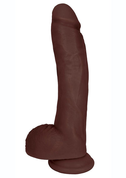 Jock Realistic Dildo with Balls - Chocolate - 10in