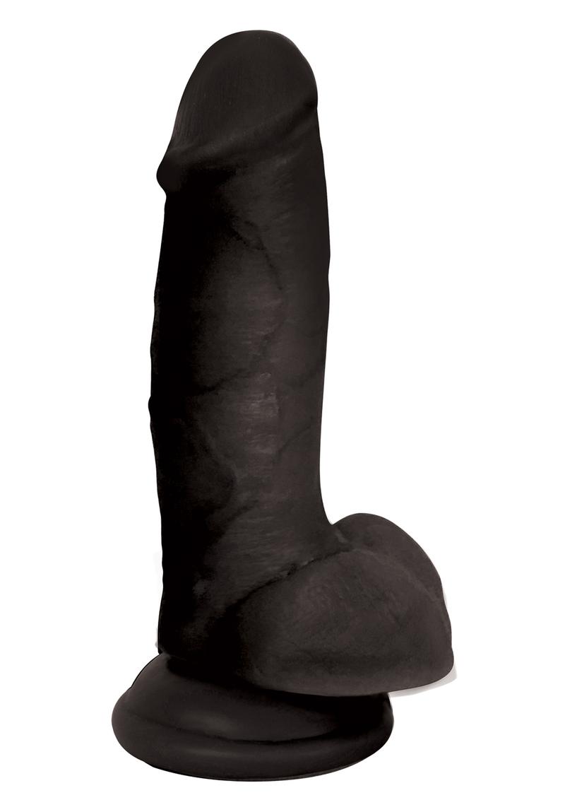 Jock Realistic Dildo with Balls - Black - 7in