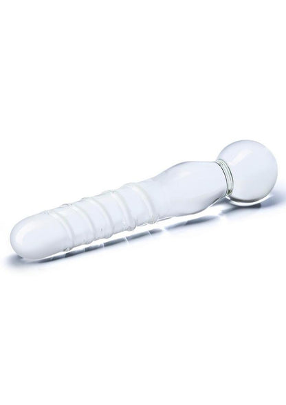 Joystick Textured Glass Dildo